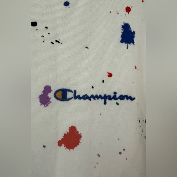 Champion Splatter Paint Oversized semi-cropped Sweatshirt, excellent condition - Picture 5 of 6